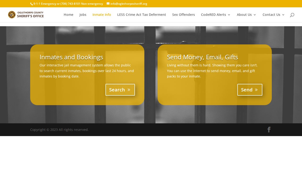 Oglethorpe County Sheriff jail and booking-record search information